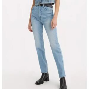 Levi's medium wash 70s high slim straight jeans